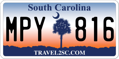 SC license plate MPY816
