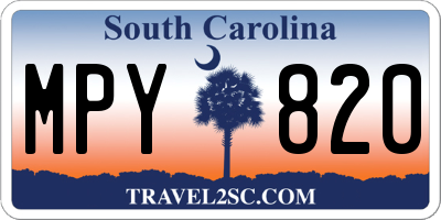 SC license plate MPY820