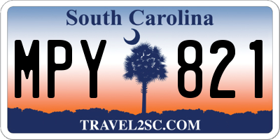 SC license plate MPY821