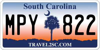 SC license plate MPY822
