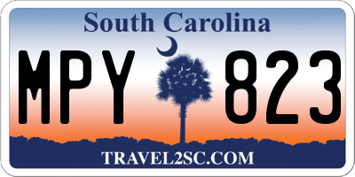 SC license plate MPY823