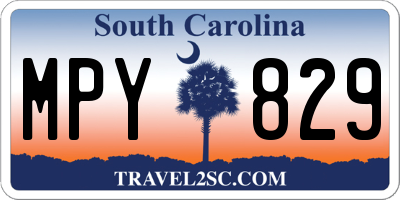 SC license plate MPY829