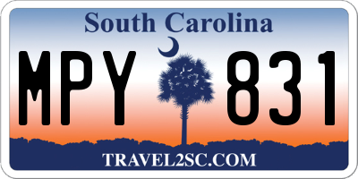 SC license plate MPY831