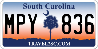 SC license plate MPY836