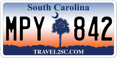 SC license plate MPY842
