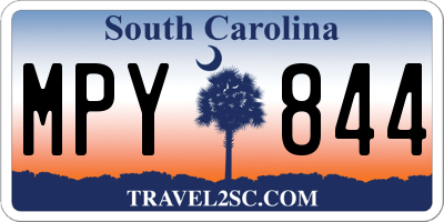 SC license plate MPY844