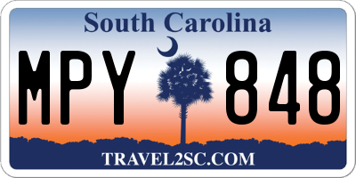 SC license plate MPY848