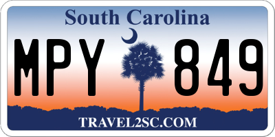 SC license plate MPY849