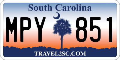 SC license plate MPY851