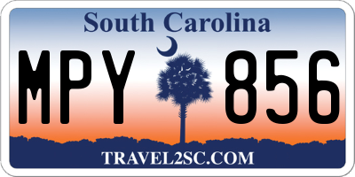 SC license plate MPY856