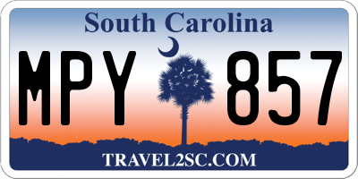 SC license plate MPY857