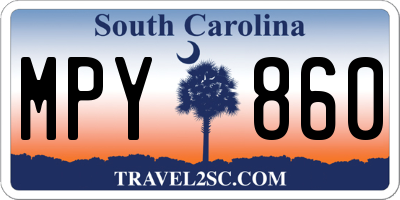 SC license plate MPY860