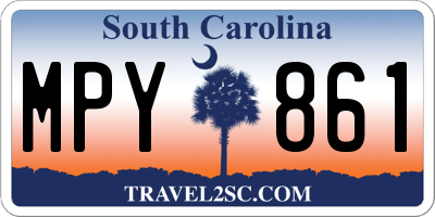 SC license plate MPY861
