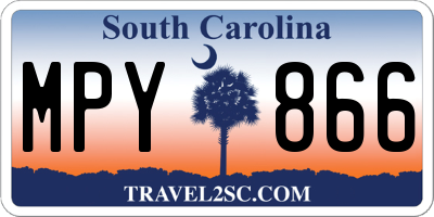 SC license plate MPY866