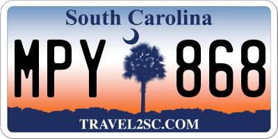 SC license plate MPY868
