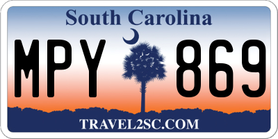 SC license plate MPY869