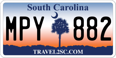 SC license plate MPY882