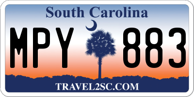 SC license plate MPY883