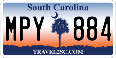SC license plate MPY884