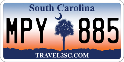 SC license plate MPY885