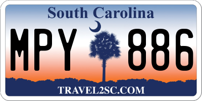 SC license plate MPY886