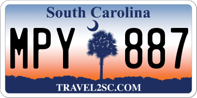 SC license plate MPY887