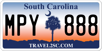 SC license plate MPY888