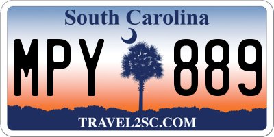 SC license plate MPY889