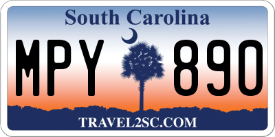 SC license plate MPY890