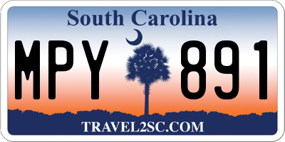 SC license plate MPY891