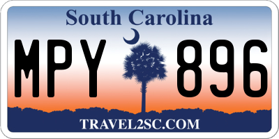 SC license plate MPY896
