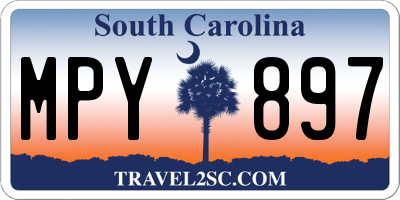 SC license plate MPY897
