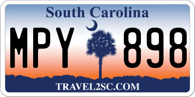 SC license plate MPY898