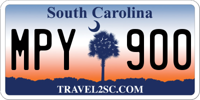 SC license plate MPY900
