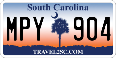 SC license plate MPY904