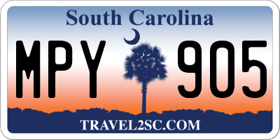 SC license plate MPY905