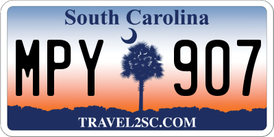 SC license plate MPY907
