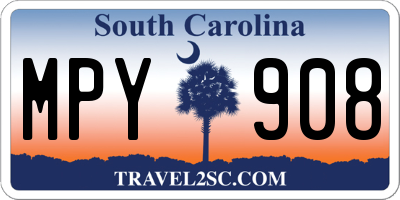 SC license plate MPY908