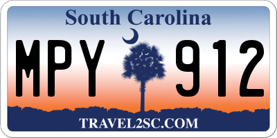 SC license plate MPY912