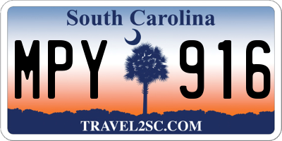 SC license plate MPY916