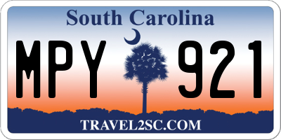 SC license plate MPY921