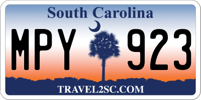 SC license plate MPY923