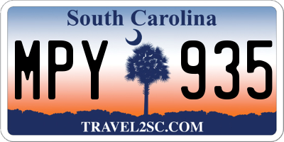 SC license plate MPY935