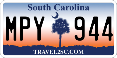 SC license plate MPY944