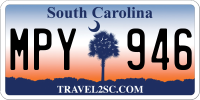 SC license plate MPY946