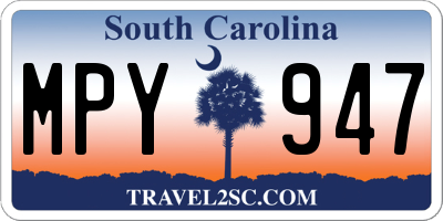 SC license plate MPY947