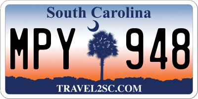 SC license plate MPY948