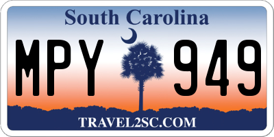 SC license plate MPY949