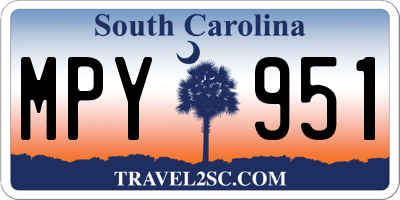 SC license plate MPY951