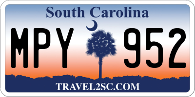 SC license plate MPY952